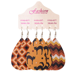 Halloween PU Teardrop Earrings Set