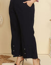 Plus Size Hem Detail Flare Pants