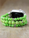 Synthetic Imperial Jasper Beaded Watchband Bracelet