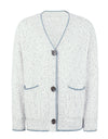 Button Down V-Neck Cardigan with Pockets