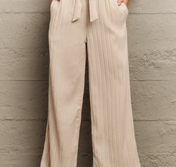 Tie Waist Long Pants