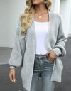 Drop Shoulder Balloon Sleeve Cardigan