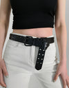 Grommet PU Leather Belt