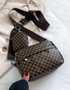 Adored Geometric PU Leather Shoulder Bag with Small Purse