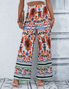 Printed High-Rise Wide Leg Pants