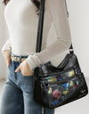 PU Leather Rose Pattern Shoulder Bag