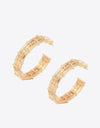 18K Gold-Plated Alloy C-Hoop Earrings