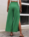 High Waist Slit Wide Leg Pants