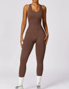 Cutout Racerback Active Jumpsuit