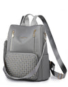 Zipper Pocket Beaded Backpack