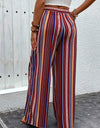 Tied Geometric Wide Leg Pants