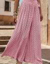 Printed Tied Wide Leg Pants