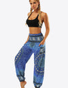 Printed High-Waist Pants