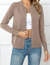 Button Down Round Neck Cardigan