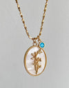 Flower Shell Pendant Copper Necklace