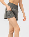 Elastic Waist Pocketed Active Shorts