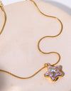 Rhinestone Decor Star Box Pendant Necklace