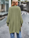 Open Front Dropped Shoulder Longline Cardigan