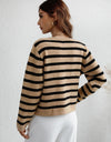 Woven Right Striped Button Front Cardigan