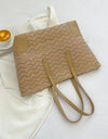 Chevron Straw Tote Bag