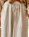 Pocketed Striped Wide Leg Pants