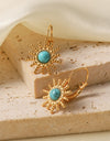 18K Gold Plated Sun-Shaped Earrings