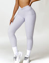 Twisted High Waist Active Pants with Pockets