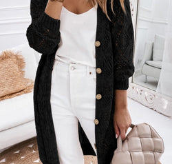V-Neck Long Sleeve Cardigan