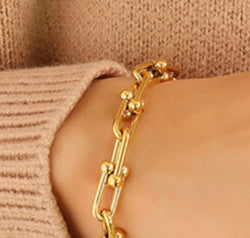 Chunky Chain Titanium Steel Bracelet