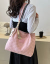 Braided Strap Polyester Tote Bag