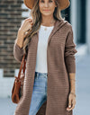 Open Front Longline Hooded Cardigan