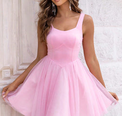 Wide Strap Mesh Dress