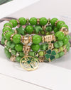 Beaded Soft Pottery Charm Bracelet