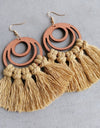 Tassel Detail Geometric Earrings