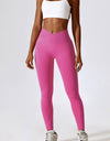 Slim Fit Wide Waistband Sports Leggings