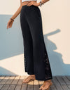 Lace Detail Wide Leg Pants