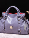 PU Leather Handbag with Tassels