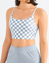 Breathable Checkered Sports Bra