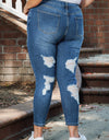 Plus Size Distressed Skinny Jeans