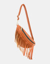 Fringed PU Leather Sling Bag