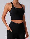 Square Neck Racerback Cropped Tank