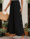 Tied Slit Wide Leg Pants