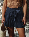 Full Size Smocked Ruffled High Waist Shorts