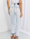 RISEN Full Size Camille Acid Wash Crop Straight Jeans