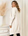 Long Sleeve Open Front Longline Cardigan