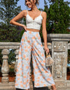 Printed Wide Leg Long Pants