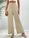 Fringe Detail Wide Leg Pants