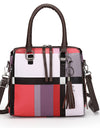 4-Piece Color Block PU Leather Bag Set