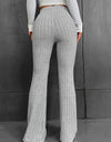 Ribbed High Waist Bootcut Pants