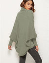 Open Front Batwing Sleeve Cardigan